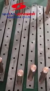 Titanium clad Copper welding formed busbar titanium titanium parts copper cladbar welding