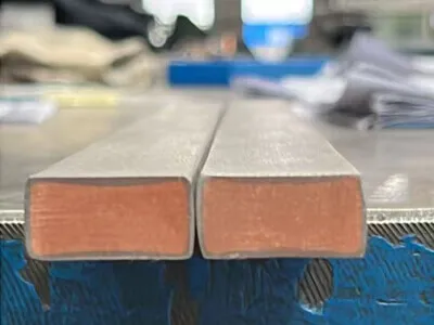 Titanium clad copper busbar,Titanium Clad Copper Flat Bars,Custom Titanium Clad Copper Bars,Titanium Copper Flat Bar,Anode Conductive Bar,GR2 Titanium Clad Copper