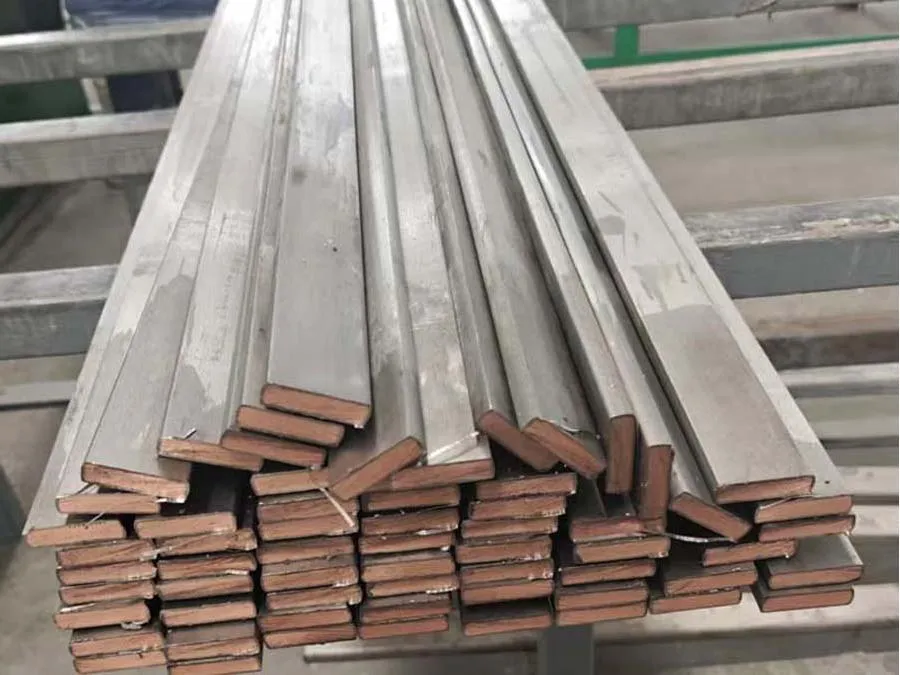 titanium clad copper,titanium clad copper supplier,titanium clad copper flat bar,titanium clad copper flat bar supplier,customized titanium clad copper flat bar