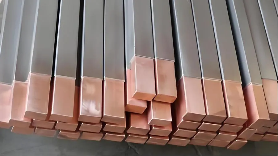 Titanium Clad Copper Busbar supplier,Titanium Clad Copper Busbar,Barra colectora de cobre revestida de titanio,Медная шина с титановым покрытием,Ti Clad Copper Busbar,Copper Busbar Clad with Titanium