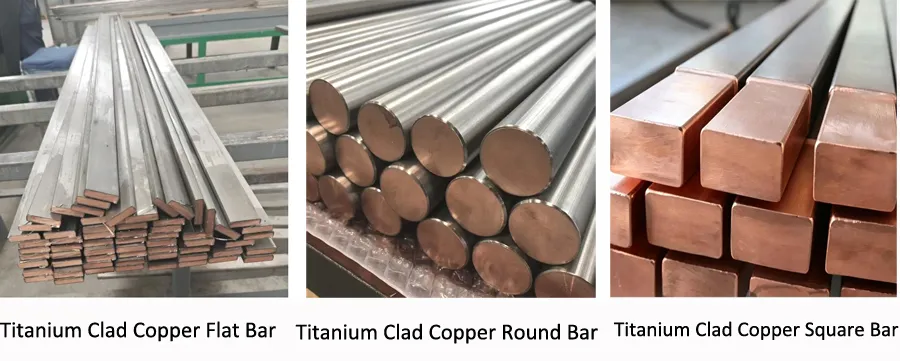Titanium Clad Copper in Hydrometallurgy,Titanium Clad Copper Busbar,Titanium Clad Copper for Electrowinning,Titanium Clad Copper for Electrorefining,Titanium Clad Copper Bar,Titanium Copper Busbar,Hydrometallurgical Electrolysis,Electrowinning