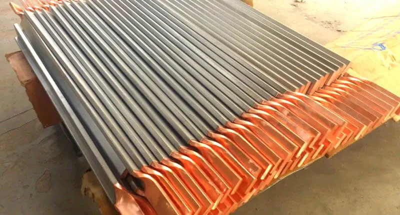 titanium clad copper,Titanium Clad Copper Busbar supplier,Titanium Clad Copper Busbar,Barra colectora de cobre revestida de titanio,Медная шина с титановым покрытием,Ti Clad Copper Busbar,Copper Busbar Clad with Titanium