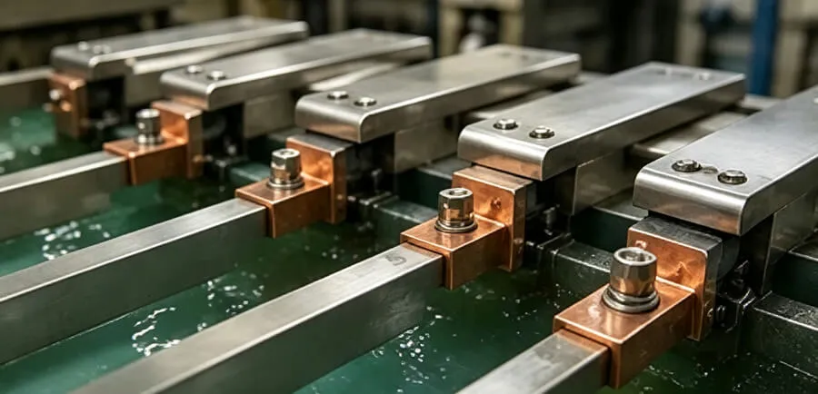 titanium clad copper busbar,titanium copper busbar,titanium clad copper,titanium clad copper bar,titanium clad copper busbar manufacturer,titanium copper composite busbar,titanium clad copper for electrolysis,titanium clad copper for electropl