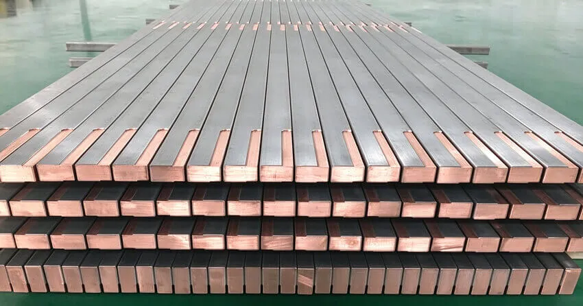 titanium clad copper busbar supplier,titanium clad copper,titanium clad copper flat bar,titanium clad copper busbar,anode conductive bars supplier